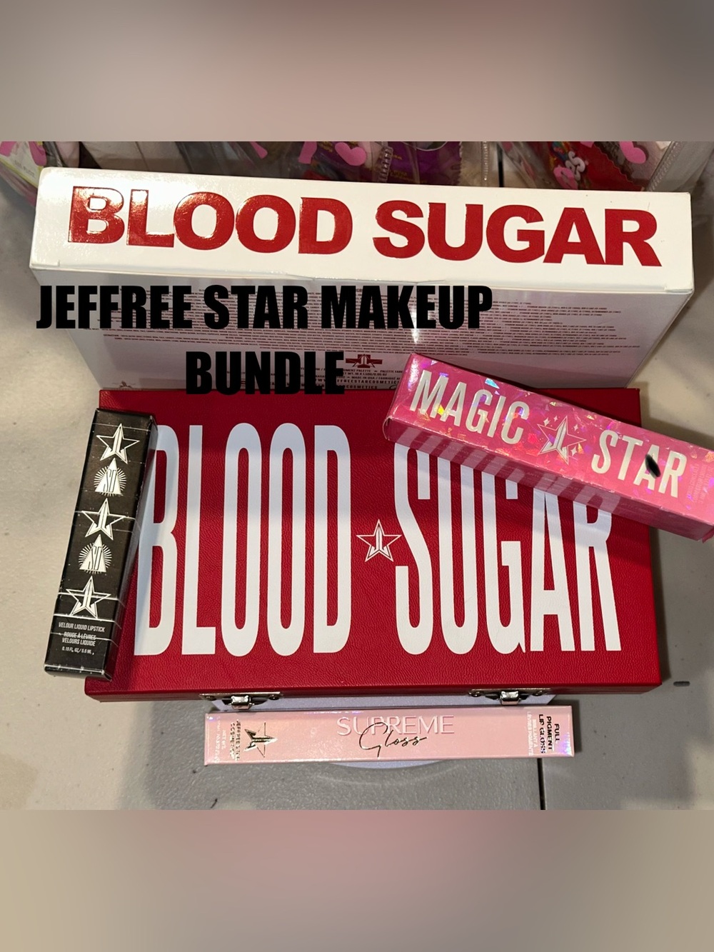 Jeffree Star Blood Sugar Palette & Makeup Bundle